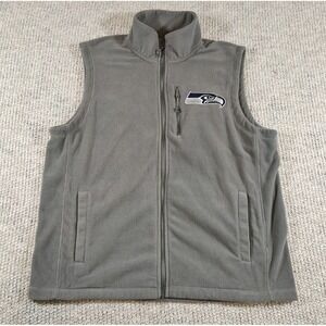 Seattle‎ Seahawks NFL Vest Mens L Gray Full Zip Fleece Darius Rucker Collection
